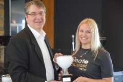 Krysta Markham from Nature Fresh Farms accepts the Best Specialty Mini Pepper Award