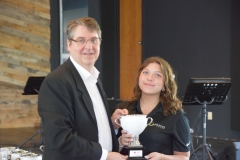 Kaitlyn Molliconi from Mucci Farms accepts Best Specialty Long Pepper Award