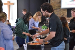 Attendees of the Greenhouse Competition Awards enjoy some of Chef's creations