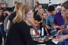 Attendees of the Greenhouse Competition Awards enjoy some of Chef's creations