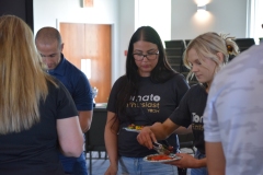 Attendees of the Greenhouse Competition Awards enjoy some of Chef's creations