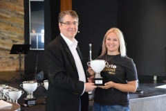Krysta Markham from Nature Fresh Farms  accepts Best Roma Tomato Award